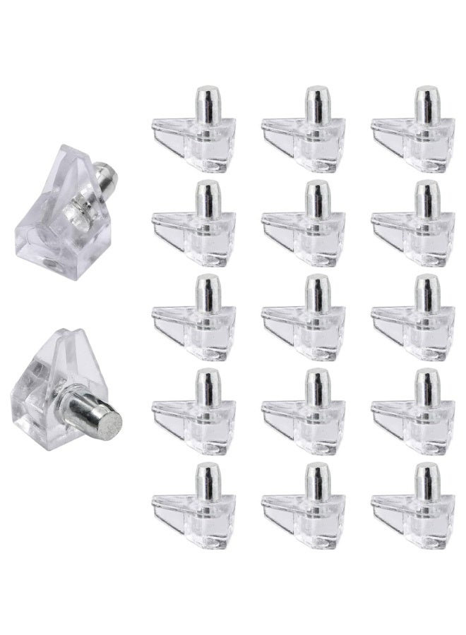 هيتكس أوتاد رفوف ٥ مم - بلاستيك مع دبابيس دعم من الفولاذ المقاوم للصدأ | مشابك ودبابيس تثبيت لرفوف الخزائن، والخزائن، وخزائن المطبخ، وأرفف الأثاث - Image 1