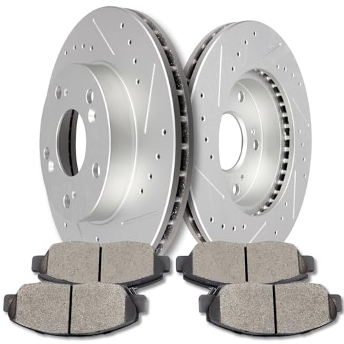 ECCPP D465-7345 31311 Front 2pcs Brake Rotors + 4pcs Pads Fit For Honda Civic 2006-2011 Brake Kit - Image 1