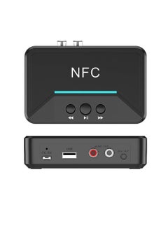 Bluetooth Audio Adapter for Music Streaming Audio System, Smart NFC A2DP RCA AUX 3.5MM Wireless Adapter, BT 5.0 Receiver for Car Speaker