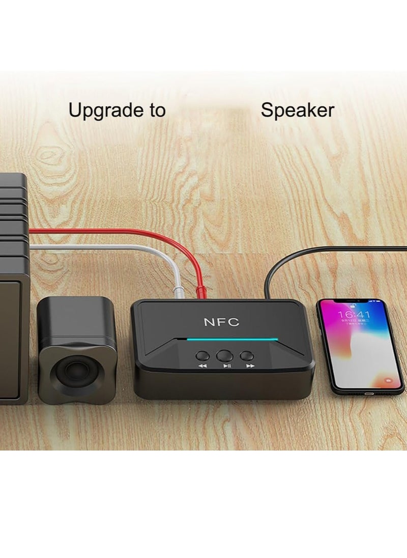 General - Bluetooth Audio Adapter for Music Streaming Audio System, Smart NFC A2DP RCA AUX 3.5MM Wireless Adapter, BT 5.0 Receiver for Car Speaker - Image 1