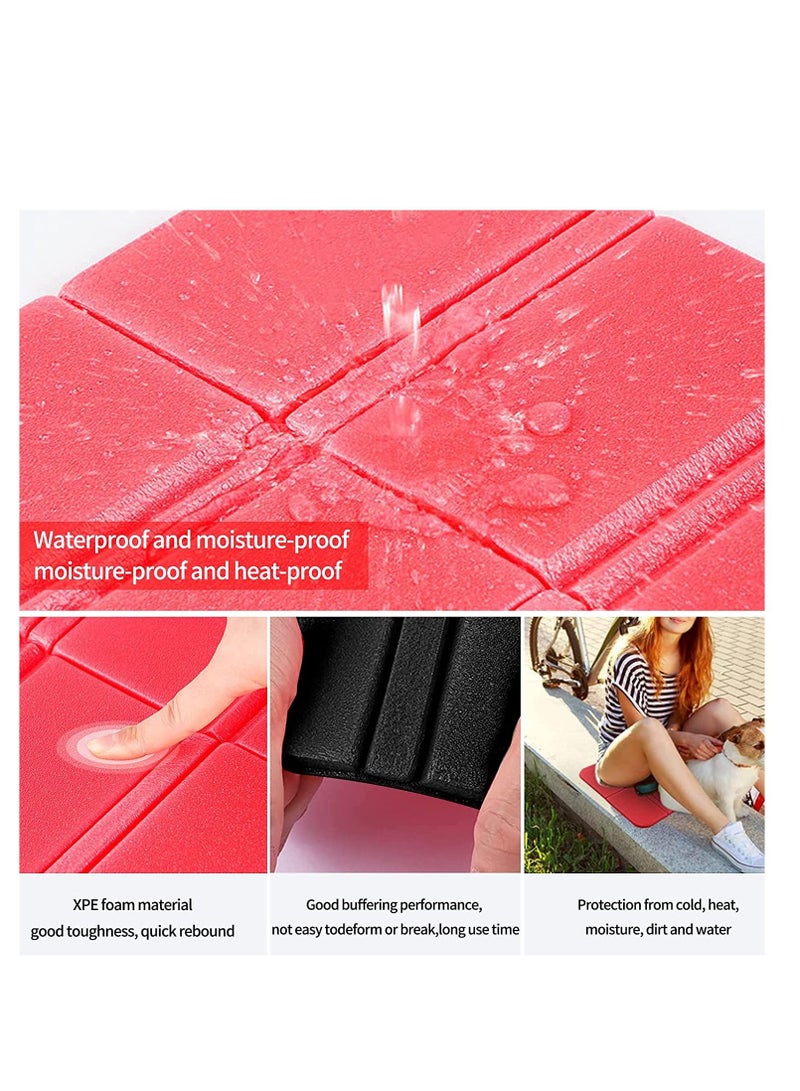 SYOSI Foldable Camping Mat Portable Waterproof Light Weight Hiking Seat Pad Insulated Foam Cushion Mat for Outdoor Stadium Seats Walkers Hiking Camping Park Picnic Playground 2PCS  - Image 3