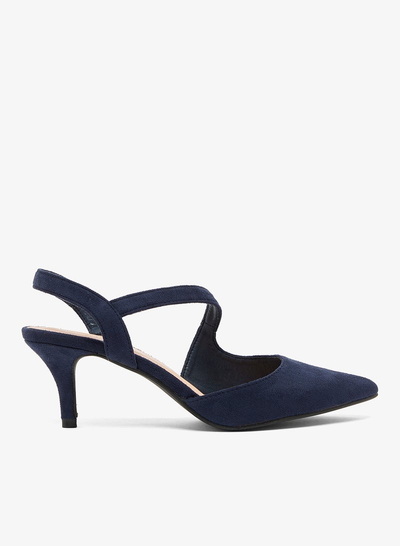 سبوت أون حذاء بكعب متوسط بحزام خلفي - Image 1