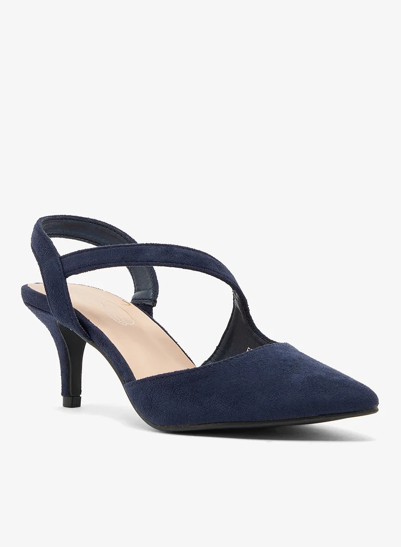 سبوت أون حذاء بكعب متوسط بحزام خلفي