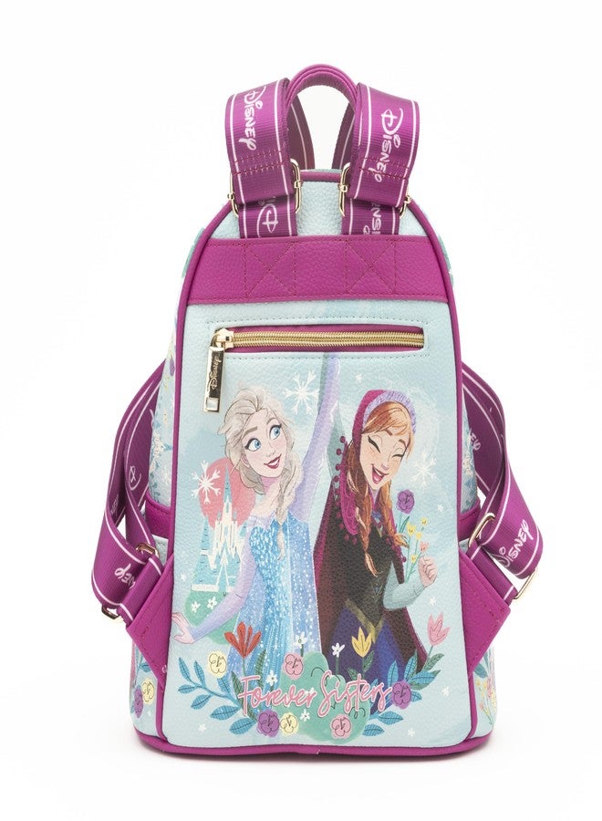 Wondapop - Frozen - Elsa and Anna 11" Vegan Leather Fashion Mini Backpack - Image 2