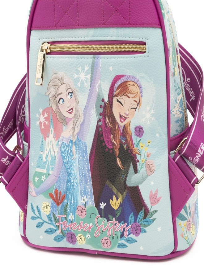 Wondapop - Frozen - Elsa and Anna 11" Vegan Leather Fashion Mini Backpack - Image 3