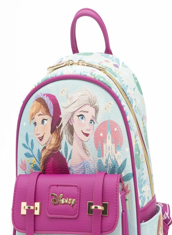 Wondapop - Frozen - Elsa and Anna 11" Vegan Leather Fashion Mini Backpack - Image 5