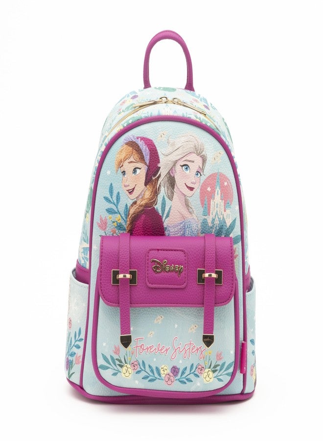 Wondapop - Frozen - Elsa and Anna 11" Vegan Leather Fashion Mini Backpack - Image 1