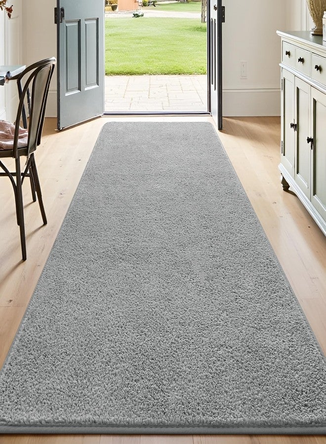 Keeko 2x6 Runner Rug, Grey Bedroom Bedside Runner Rug Small Carpet Living Room Area Throw Rugs for Hallway Soft Indoor Memory Foam Rugs for Teen Kids Classroom Nursery Dorm Laundry Room Decor - Image 4