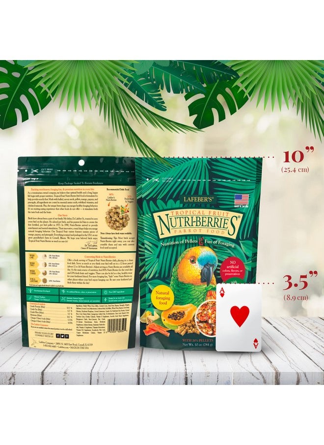 لافيبيرز طعام الطيور الأليفة LAFEBER'S Tropical Fruit Nutri-Berries، مصنوع من مكونات غير معدلة وراثيًا ومناسبة للبشر، للببغاوات، 10 أونصة  - Image 5