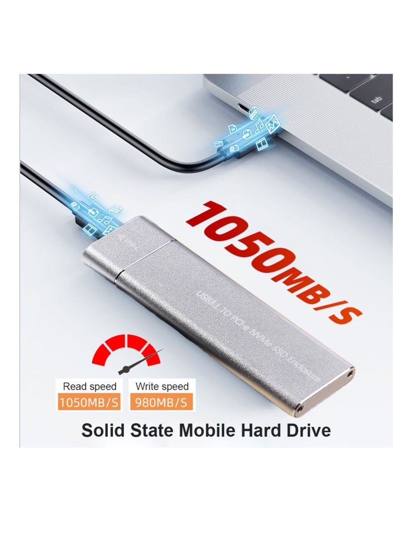 AROAQ Portable  Adapter M Key HD Storage Box for Mac Windows Laptop PC Type C - Image 2