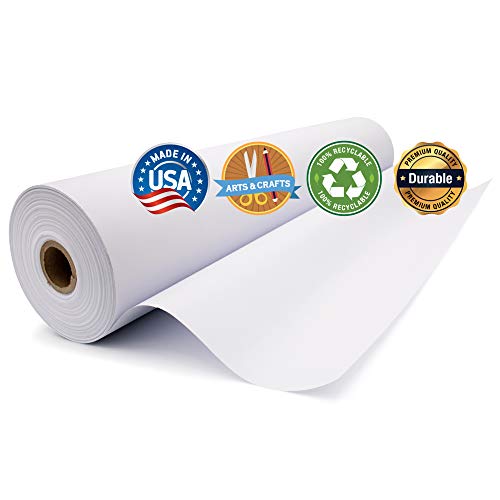 The Paper Factory LLC Durable Art Easel Paper Roll 17.75" x 100 Feet - for Kids Crafts, Drawing & Painting – White Easel Paper Roll for Art Tables, Classrooms & Home Projects - Image 2
