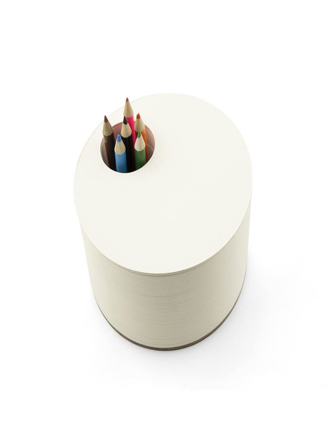 Three by Three Seattle jOTBLOCK Full-Circle Chunky Sketchpad: With 6 Colored Pencils for Memos, Notes, Drawings, Letters & Office (380 Pages) - Image 1