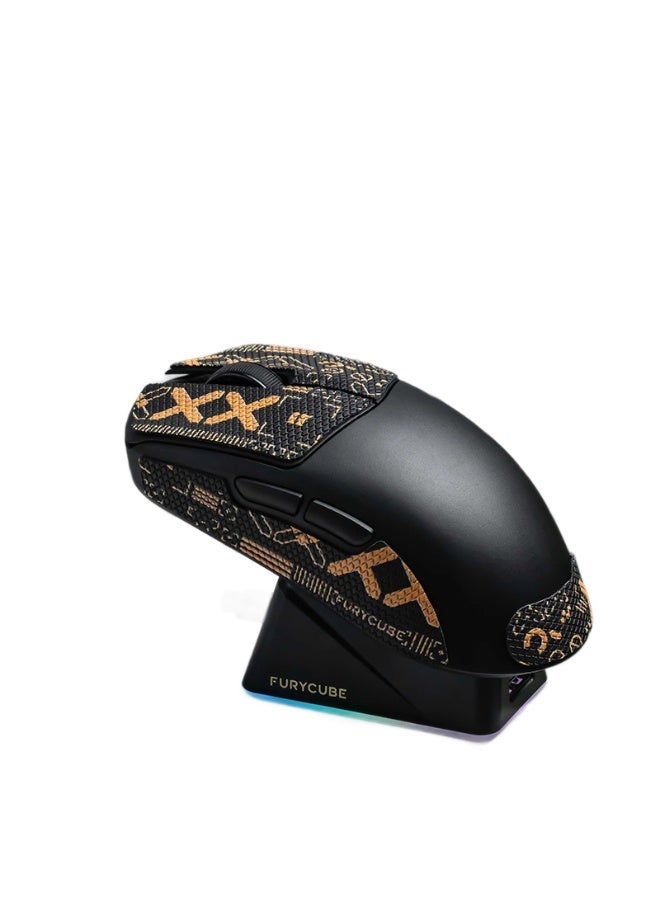 مكعب غاضب ماوس الألعاب اللاسلكي FURYCUBE G13Pro ثلاثي الأوضاع المزود بشاحن مغناطيسي، ماوس خفيف الوزن ومضاد للانزلاق، مستشعر PixArt PAW3311، 22K DPI، BT/2.4Ghz/سلكي، للكمبيوتر الشخصي/MAC (أسود) - Image 1