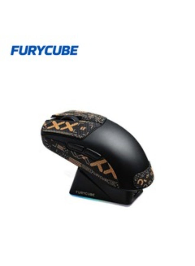 مكعب غاضب ماوس الألعاب اللاسلكي FURYCUBE G13Pro ثلاثي الأوضاع المزود بشاحن مغناطيسي، ماوس خفيف الوزن ومضاد للانزلاق، مستشعر PixArt PAW3311، 22K DPI، BT/2.4Ghz/سلكي، للكمبيوتر الشخصي/MAC (أسود) - Image 1