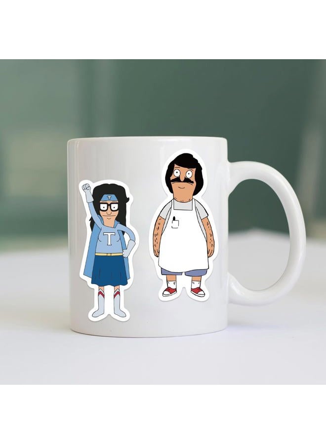 MINRAIN 100PCS Funny Cartoon Bob's Burgers Waterproof Sticker for Water Bottles Cartoon Characters Stickers for Kids, Toddlers, Teens, Girls, Adults (Bob's Burgers) - Image 4