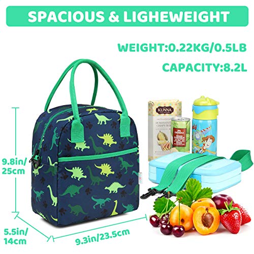 VASCHY Lunch Box Bag for Kids, Insulated Lightweight Lunch Box Tote for Toddler Boys and Girls School Daycare Kindergarten Dinosaur - Image 3