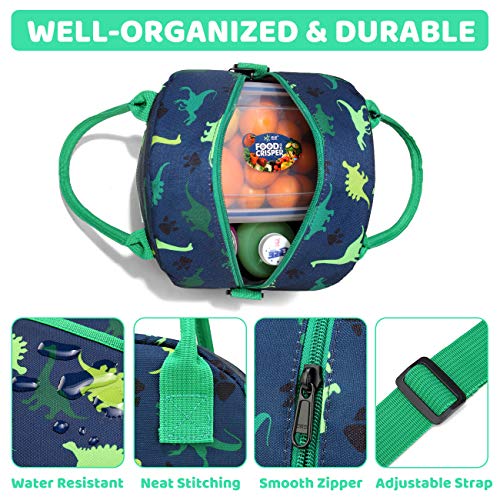 VASCHY Lunch Box Bag for Kids, Insulated Lightweight Lunch Box Tote for Toddler Boys and Girls School Daycare Kindergarten Dinosaur - Image 4