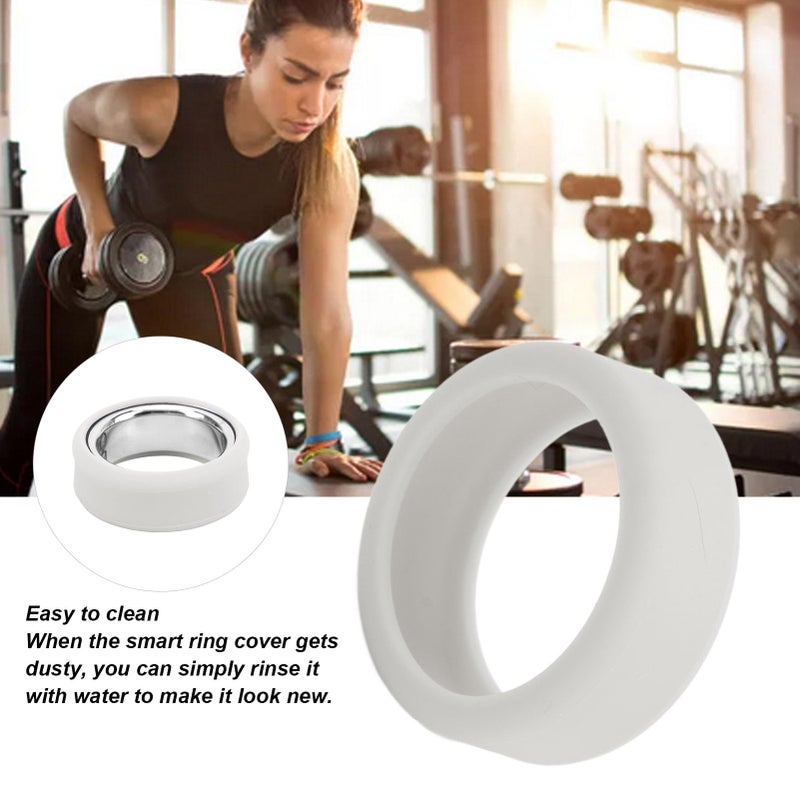 Zunate Silicone Ring Cover, Elastic Ring Cover for Smart Rings, Silicone Ring Protector, Scratch Wedding Band Ring Cover for Men Woman (Grey) - Image 5
