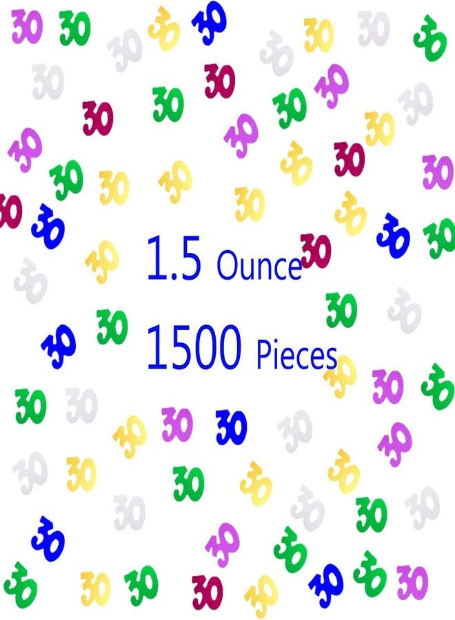 OJLDKTH 30 قطعة من قصاصات الورق الملونة لتزيين حفلات أعياد الميلاد الثلاثين أو حفلات الزفاف/الذكرى السنوية/المناسبات - 1.5 أونصة (متعددة الألوان، 30) - Image 4