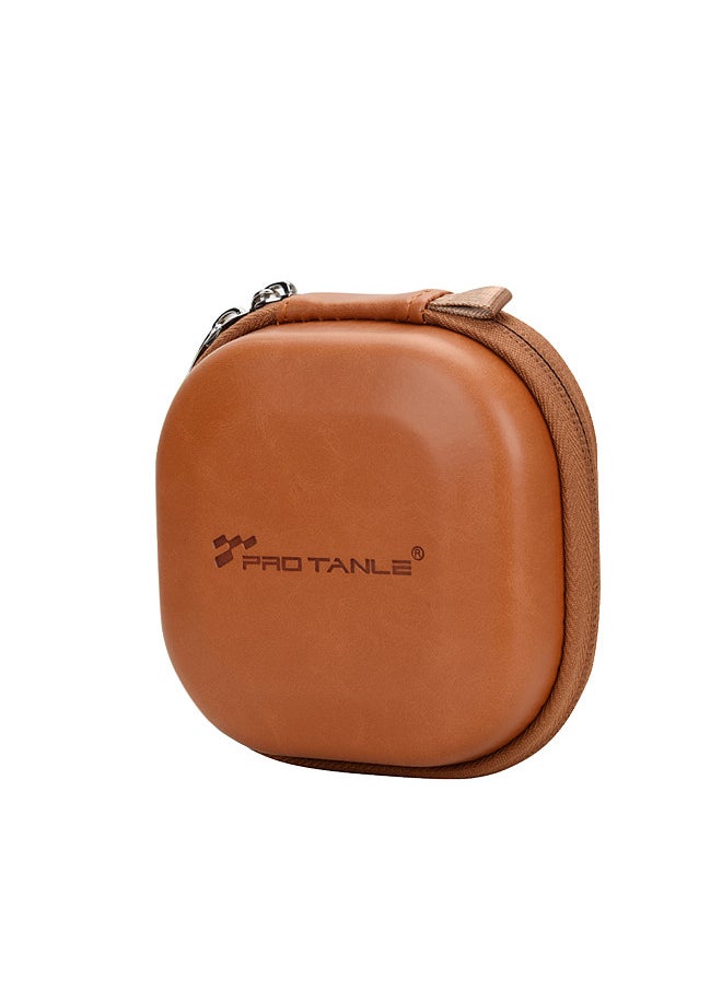 PRO TANLE Filter Hard Storage Case PU Leather Protective Bag Dust-Proof Carrying Punch Holds 5PCS up to 82mm Filters for UV CPL ND Graduated Neutral Density Filters  - Image 1