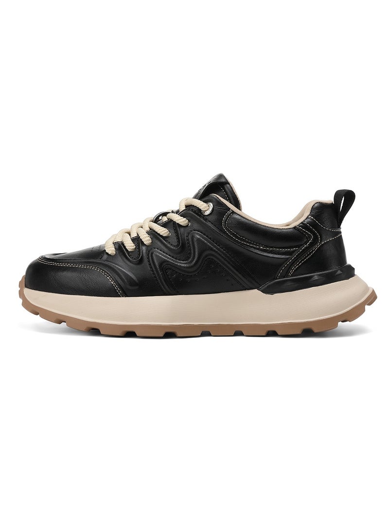 Sky View SKY VIEW Men Fashion Casual Shoes Mid Top Wide Hiking Sneakers Non-Slip Trekking Walking Shoes Running Shoes for Men with Arch Support  - Image 4