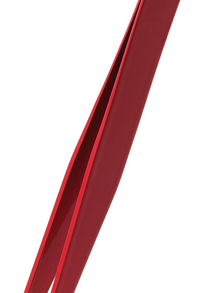 Rubis Swiss Cross Classic Slant Tweezers - Red with White Cross - Image 1
