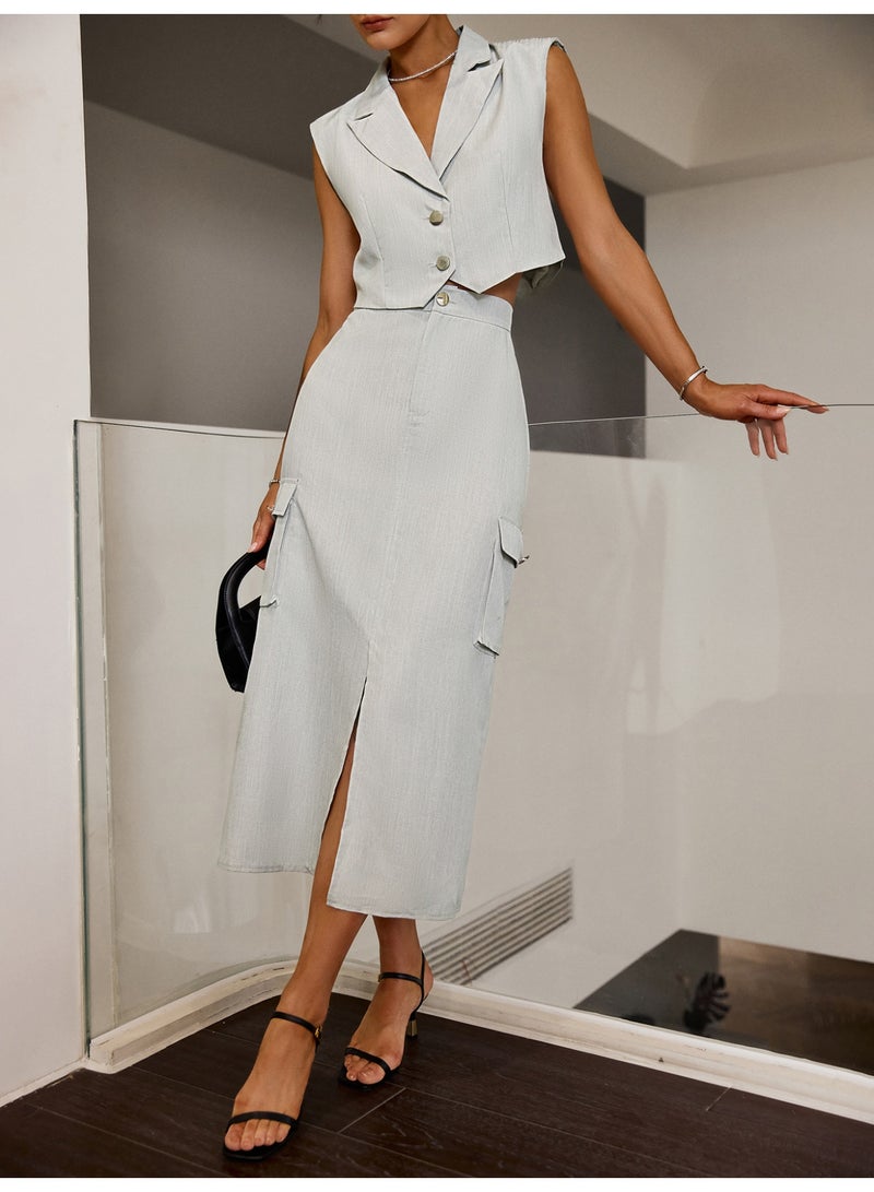 سيمبلي مجموعة ملابس قطعتين للمرأة - مطابقة أعلى وسراويل لمظهر أنيق - Image 2