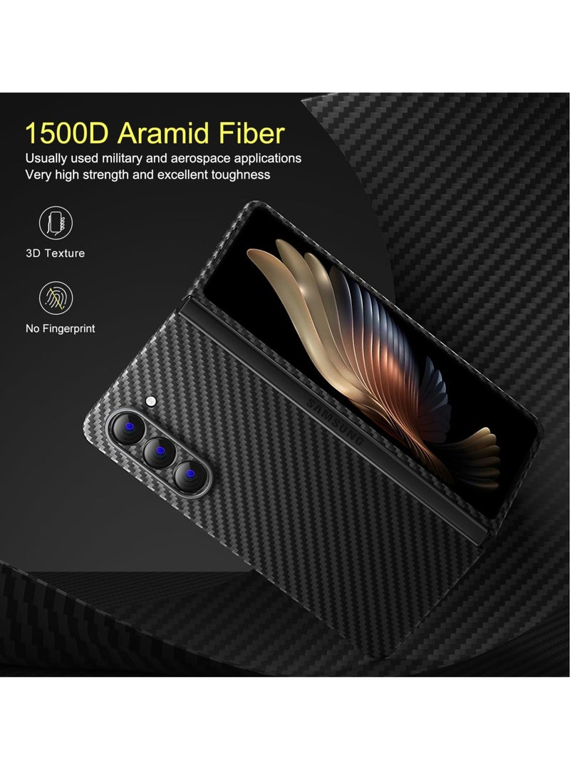 Aookay Case For Samsung Galaxy Z Fold 5, Real Aramid Fiber Precise Hole Position With Ultra Slim Protective Shockproof Cover For Z Fold 5  - Image 2