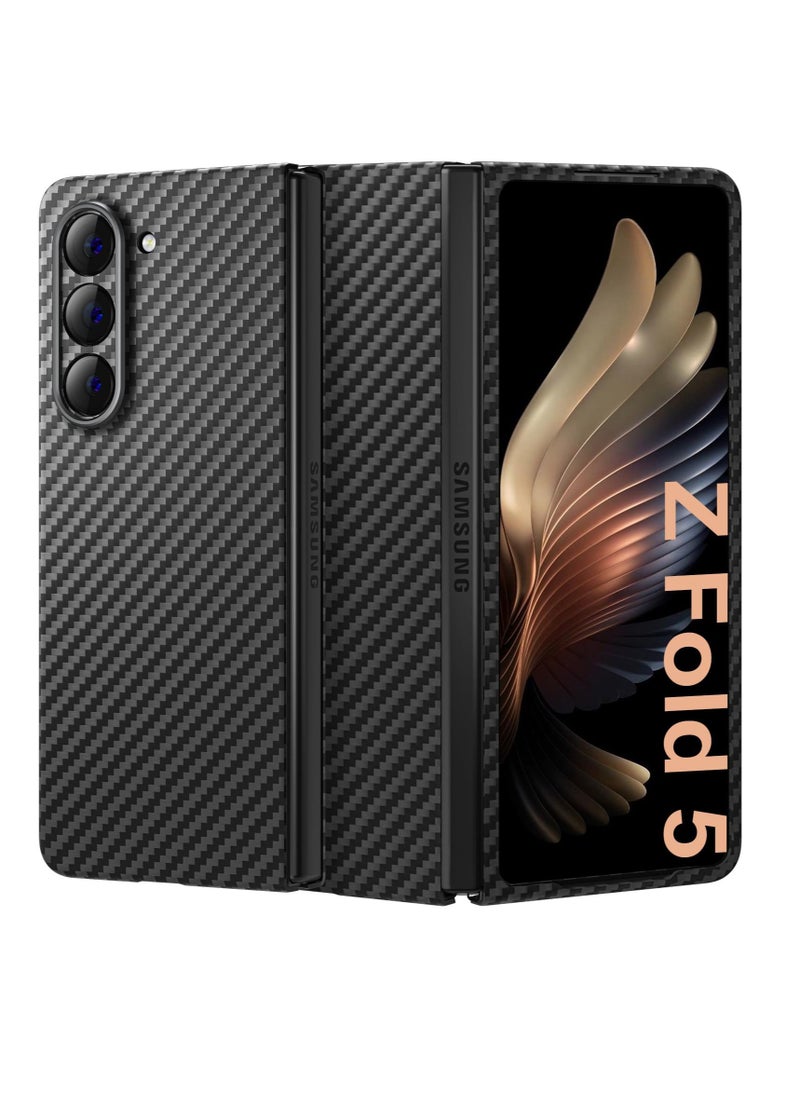 Aookay Case For Samsung Galaxy Z Fold 5, Real Aramid Fiber Precise Hole Position With Ultra Slim Protective Shockproof Cover For Z Fold 5  - Image 1