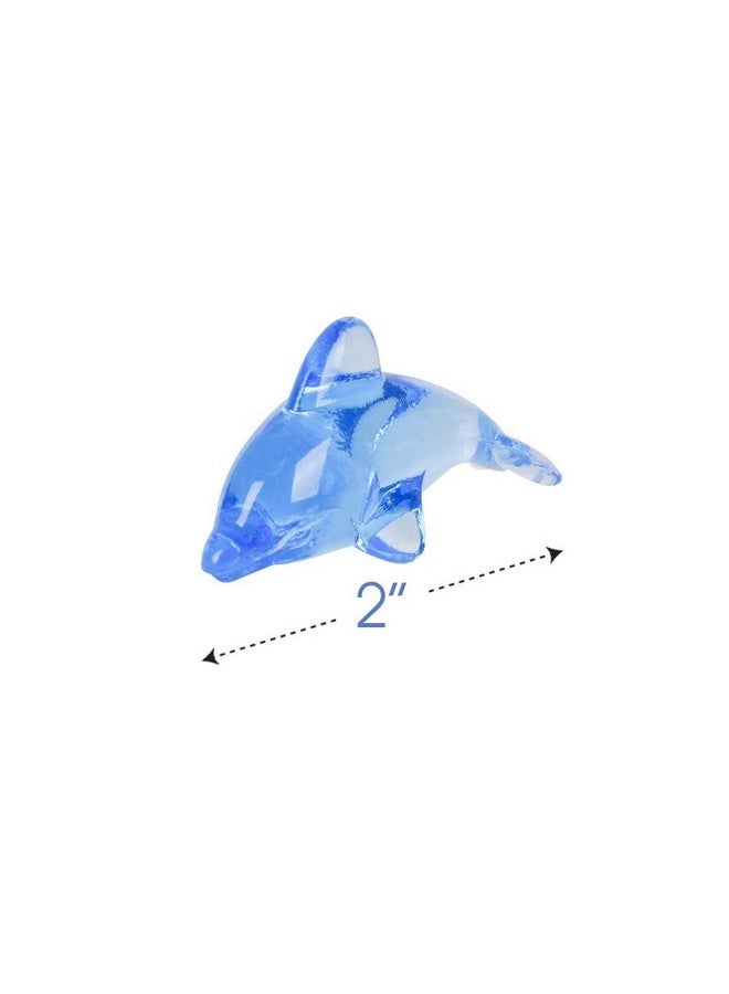 ArtCreativity ArtCreativity Acrylic Dolphin Cake & Cupcake Toppers, Set of 24, Mini 2 Inch Dolphin Figurines, Decorations for Sea, Nautical, Mermaid, & Baby Shower Parties, Fun Party Favors, Goodie Bag Fillers  - Image 3