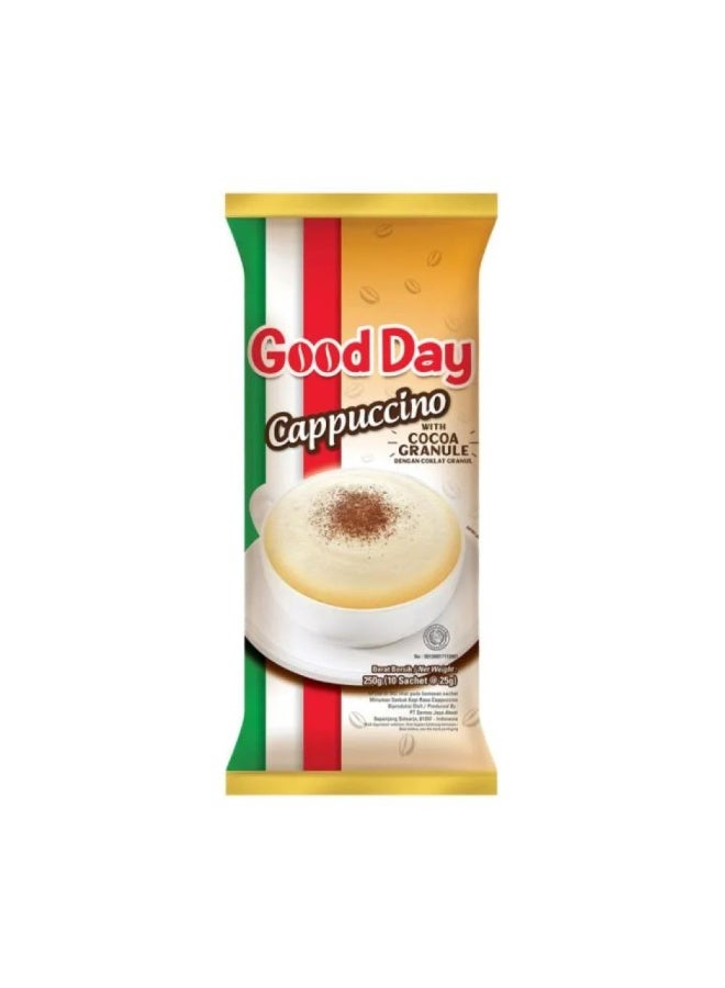 Good Day Cappuccino Italian Style Instant Coffee Mix - 10 Sachets - Image 1
