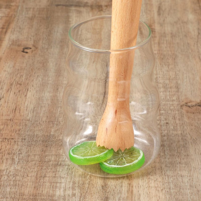 Matwsec Wooden Muddler for Cocktails, Durable Muddler for Lemonade, Professional Bar Muddler Tool, Home and Bar Cocktail Muddler for Mojitos, Fruit Drinks (10 Inch) - Image 4