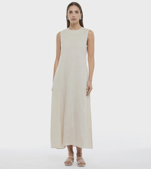 بي سي بي جي BCBG Sleeveless Solid Dress
