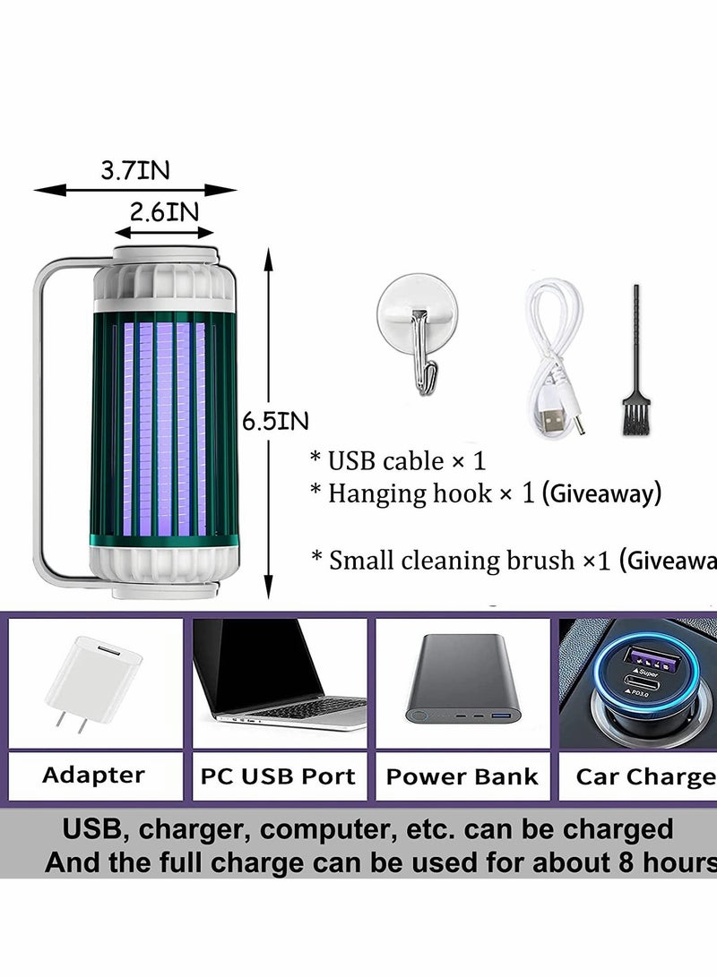 مصيدة البعوض الكهربائية المحمولة، قابلة للشحن عبر USB، مثبتة على الحائط، وضع مزدوج، شديدة الهدوء، فعالة في استهلاك الطاقة، مثالية للاستخدام الداخلي والخارجي في المنزل، الحديقة، والفناء - Image 5