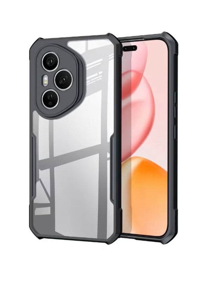 Xundo Clear Case for Honor 400 5G | Premium Rugged | Durable Shock-absorbing Frame | Black Border | Thermoplastic Polyurethane | Airbag Anti-drop Protection - Clear - Image 1
