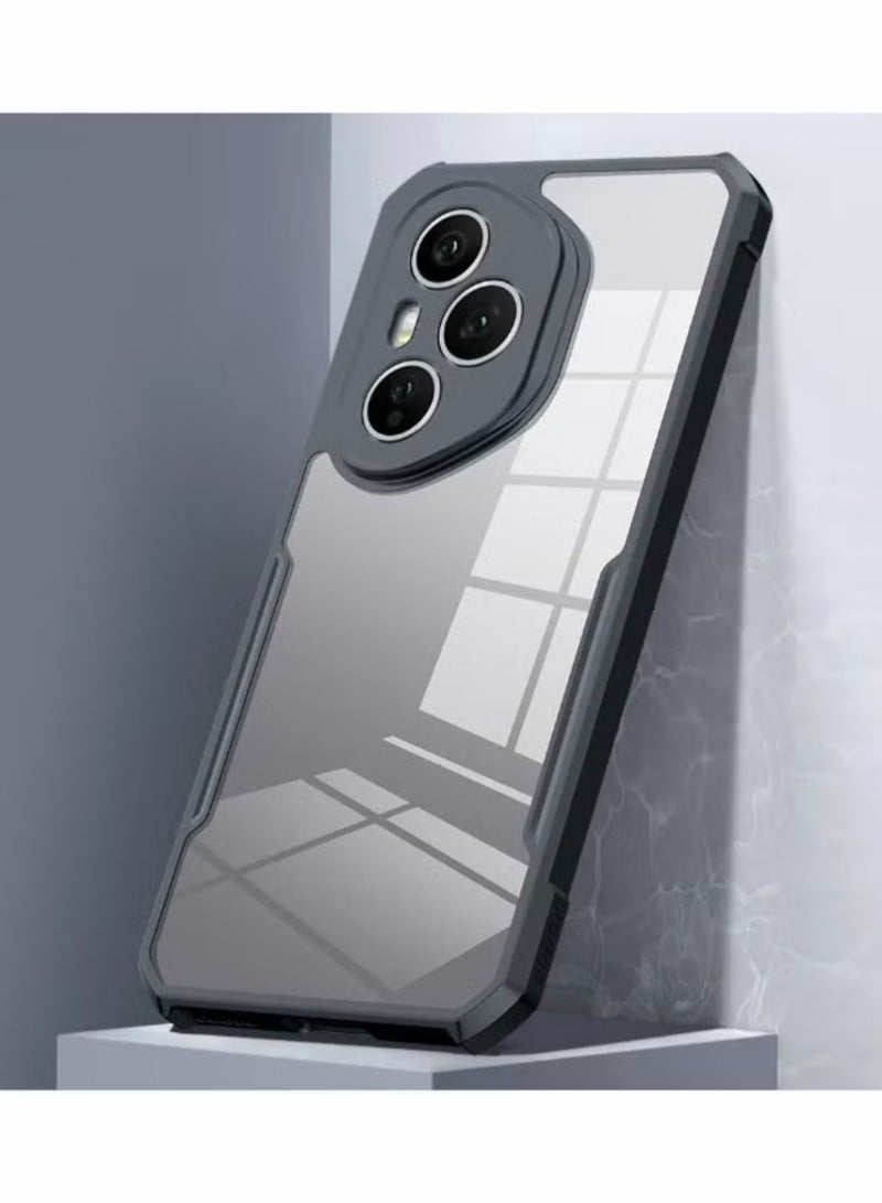 Xundo Clear Case for Honor 400 5G | Premium Rugged | Durable Shock-absorbing Frame | Black Border | Thermoplastic Polyurethane | Airbag Anti-drop Protection - Clear - Image 2