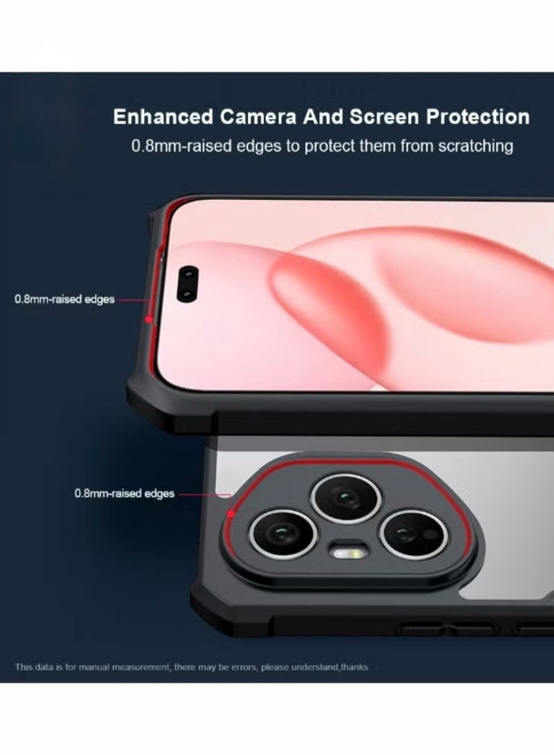 Xundo Clear Case for Honor 400 5G | Premium Rugged | Durable Shock-absorbing Frame | Black Border | Thermoplastic Polyurethane | Airbag Anti-drop Protection - Clear - Image 5
