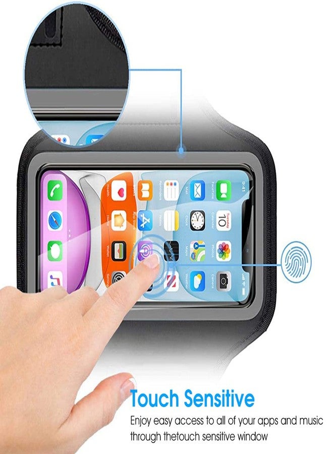 Optifit® Armband for Mobile Phone Running, Waterproof Phone Holder for Running for iPhone 13, 12, 11, XR, Elastic Arm Band with Card Holder for Under 6.5in 's Mobile - Image 2