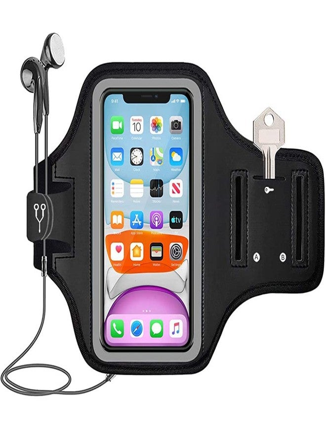 Optifit® Armband for Mobile Phone Running, Waterproof Phone Holder for Running for iPhone 13, 12, 11, XR, Elastic Arm Band with Card Holder for Under 6.5in 's Mobile - Image 1
