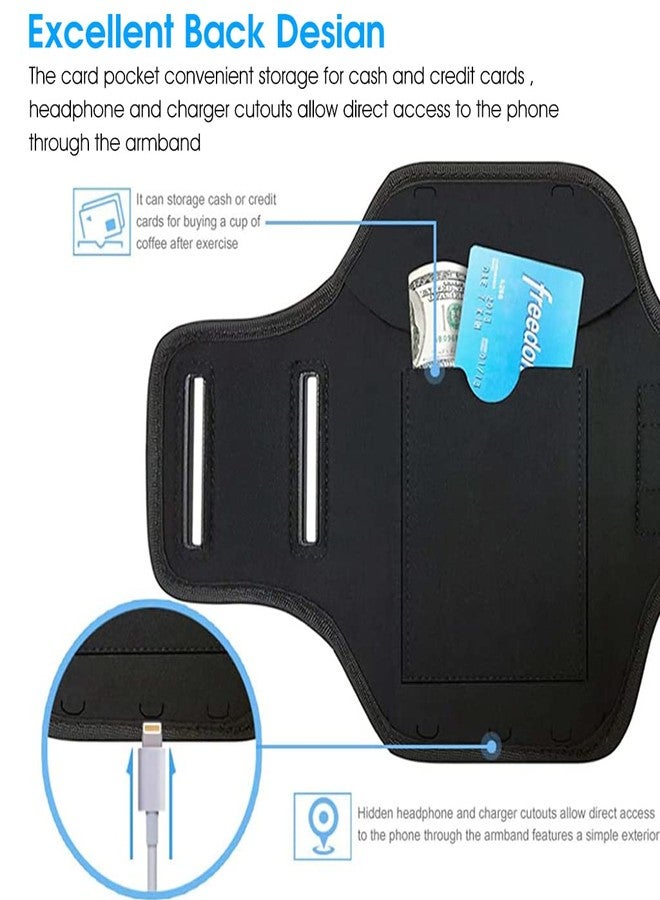Optifit® Armband for Mobile Phone Running, Waterproof Phone Holder for Running for iPhone 13, 12, 11, XR, Elastic Arm Band with Card Holder for Under 6.5in 's Mobile - Image 3