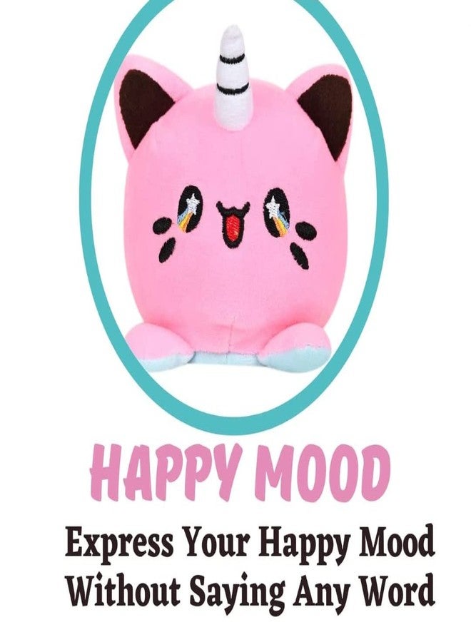 DearJoy Reversible Happy & Sad Cat Soft Toy (Blue and Pink) - Image 2