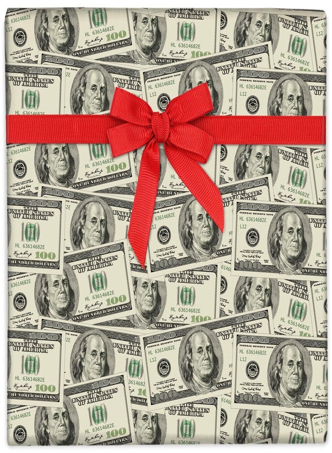 CENTRAL 23 Funny Paper - 6 Sheets Birthday Gift Wrap & Tags - Dollar Bills Money Wrap For MenWomenAdult - Funny Christmas Wrap Adult - Includes Stickers - Image 1