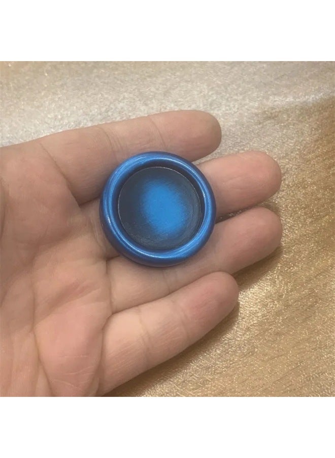 ACEdc Milk Cover Mini Pop Coin Milk Cover PPB Fingertip Gyro EDC Metal Decompression Toy Boyfriend-Color:Push Card (black)-Specifications:ACEdc Milk Cover - Image 2