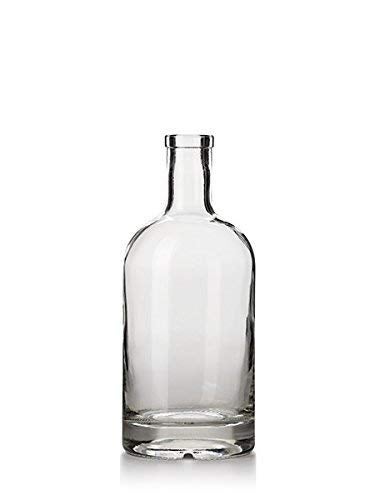 Nakpunar 25 oz Nordic Heavy Base Glass Liquor Bottle (750 ml, 75cc) with T-Top Synthetic Closure and Bonus Regular Cork Made in USA - Image 2