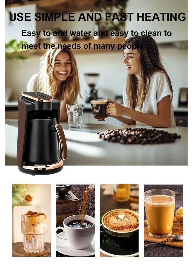 سوكاني ماكينة صنع القهوة التركية – SK-09048، إبريق قهوة كهربائي، سعة 250 مل (3-5 أكواب)، 550 واط، أسود - Image 3