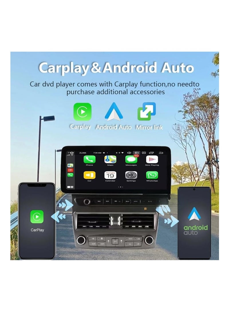 رايموس راديو سيارة Raymos 12.3 بوصة لسيارة لكزس LS430 2001-2006 يدعم شاشة أندرويد Apple Carplay Android Auto لاسلكي 4 جيجابايت ذاكرة وصول عشوائي (RAM) واجهة سريعة متضمنة 4G Wifi USB QLED (1280x720) - Image 3