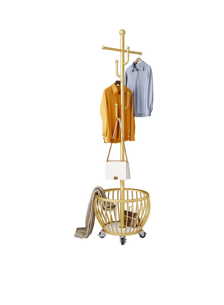Beauenty Multi-Functional Metal Clothes Rack, Hall Tree Coat Hanger Holder Home Enterway Tree Clothes Storage Stand for Coat, Hat, Clothes, Scarves, Handbags, Umbrella  - Image 1