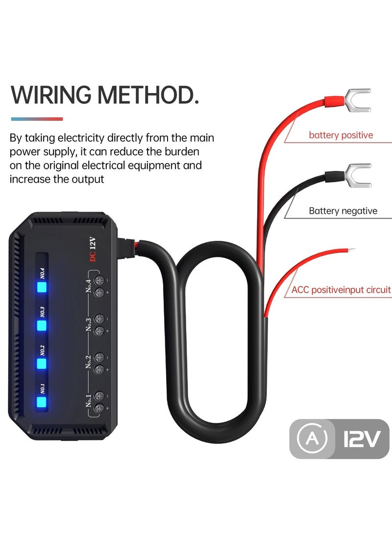 إسكدنيا Fuse Block 12V 20A Waterproof Fuse Relay Box Kit with LED Indicator Automotive Fuse Box Quick Wiring Heat-resistant Fuse Holder Panel with 5A 3A 2A Fuses for Car Motorcycle - Image 3