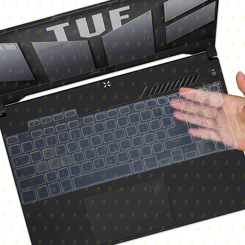 Raya غطاء لوحة مفاتيح سيليكون لأجهزة ASUS TUF 2022 و ASUS TUF 2023 A15 / A16 / A17 / F15 / F17 و ASUS TUF 2024 A15 لأجهزة الألعاب المحمولة (سيليكون شفاف) - Image 3
