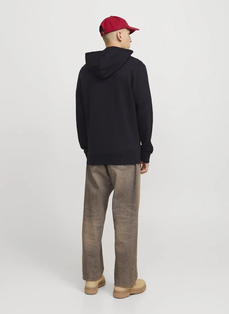 JACK & JONES Logo Zip Through Hoodie